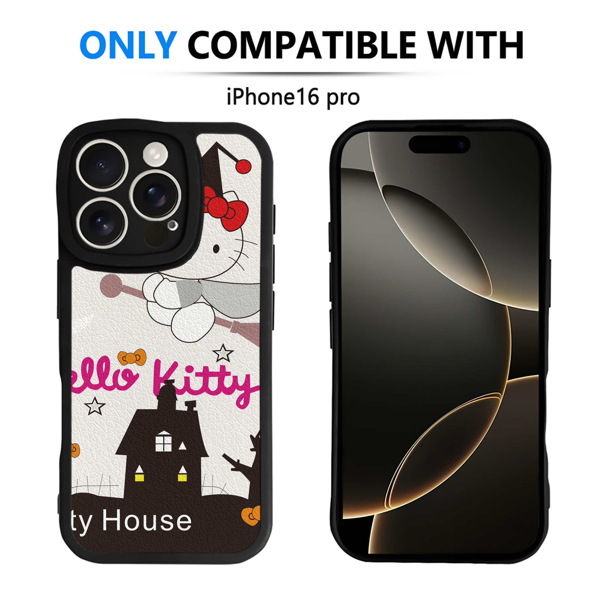（画像用） Hello Kitty ハローキティ 【iPhone 16シリーズ対応】シリコンスマホケース（レザー調） 材質：シリコン